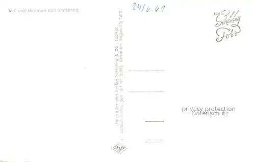 AK / Ansichtskarte Bad_Segeberg Fliegeraufnahme Bad_Segeberg