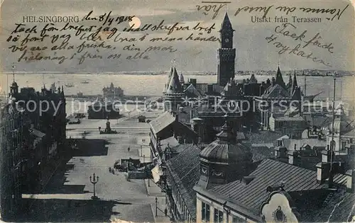 AK / Ansichtskarte Helsingborg Utsikt fran Terrassen Helsingborg