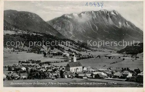 AK / Ansichtskarte Groebming_Steiermark mit dem Grimming Groebming_Steiermark
