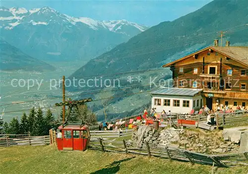 AK / Ansichtskarte Zell_Ziller_Tirol Gasthaus Grindalm Enzian Sepp Seilbahn Zell_Ziller_Tirol