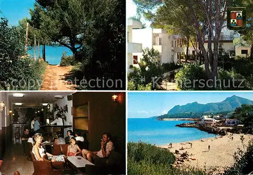 AK / Ansichtskarte Alcudia_Mallorca Hostal Mal Pas Bar Strand Alcudia Mallorca