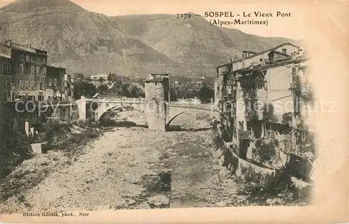 AK / Ansichtskarte Sospel Vieux Pont Sospel