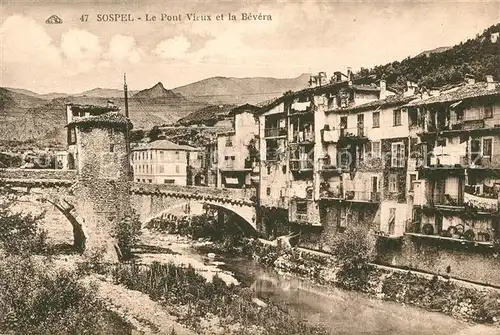 AK / Ansichtskarte Sospel Pont Vieux la Bevera Sospel