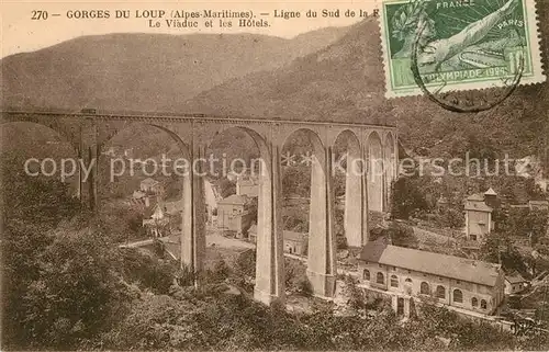 AK / Ansichtskarte Le_Bar sur Loup Gorges du Loup Viaduc Hotels Le_Bar sur Loup