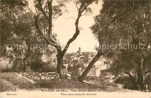 AK / Ansichtskarte Saint_Paul_Cote_d_Azur Panorama Entre Oliviers Saint_Paul_Cote_d_Azur