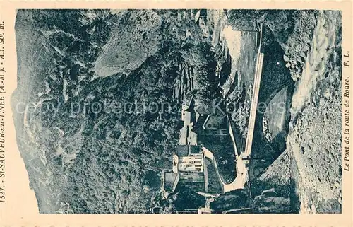 AK / Ansichtskarte Saint Sauveur sur Tinee Panorama Pont de la route de Roure Saint Sauveur sur Tinee