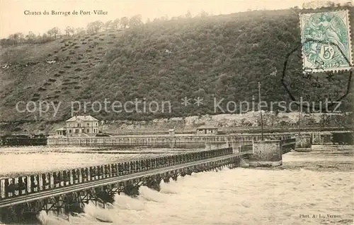 AK / Ansichtskarte Port Villez Chutes du Barrage Port Villez