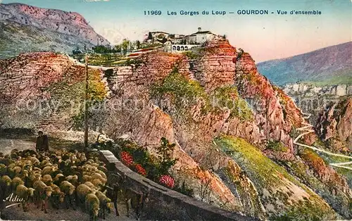 AK / Ansichtskarte Gourdon_Alpes Maritimes Gorges du Loup Panorama Gourdon Alpes Maritimes