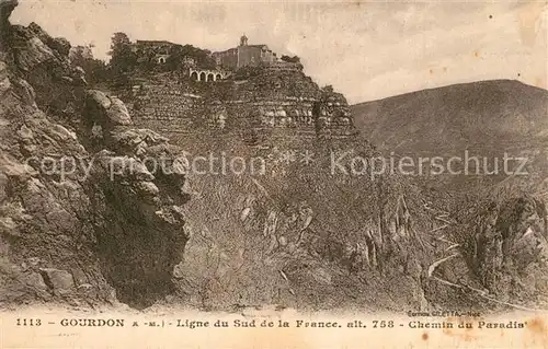 AK / Ansichtskarte Gourdon_Alpes Maritimes Panorama Gourdon Alpes Maritimes