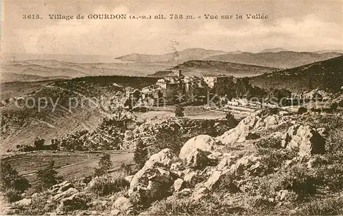 AK / Ansichtskarte Gourdon_Alpes Maritimes Panorama Gourdon Alpes Maritimes