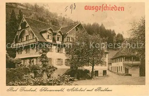 AK / Ansichtskarte Bad_Griesbach_Schwarzwald  Adlerbad mit Badehaus Zensur Stempel ausgeschieden Bad_Griesbach