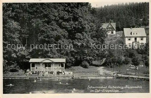 AK / Ansichtskarte Rechenberg Bienenmuehle_Osterzgebirge Schwimmbad Freibad Rechenberg Bienenmuehle