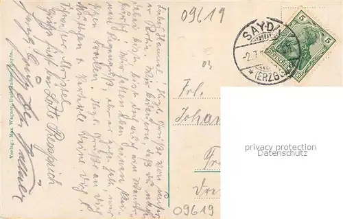 AK / Ansichtskarte Sayda Ortsansicht mit Kirche Sayda