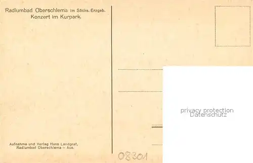 AK / Ansichtskarte Oberschlema_Erzgebirge Konzert im Kurpark Radiumbad Oberschlema_Erzgebirge