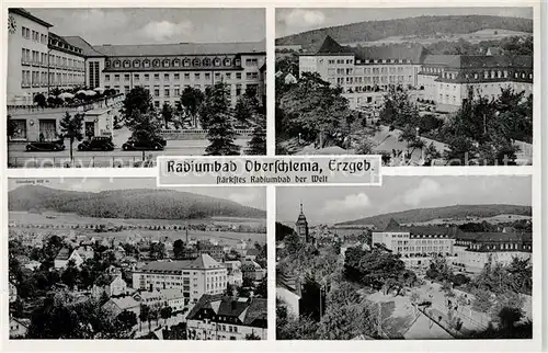 AK / Ansichtskarte Oberschlema_Erzgebirge Kurhaeuser Ortsansicht Radiumbad Oberschlema_Erzgebirge