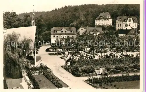 AK / Ansichtskarte Oberschlema_Erzgebirge Konzertplatz Kurhaeuser Radiumbad Oberschlema_Erzgebirge