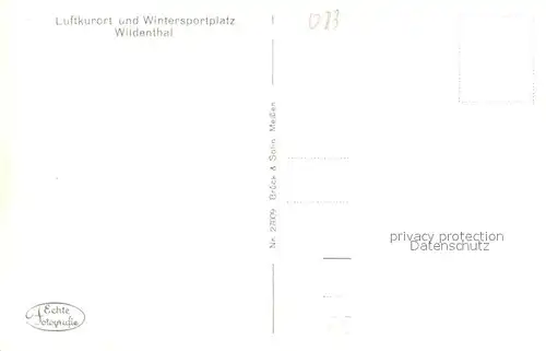 AK / Ansichtskarte Wildenthal_Eibenstock Panorama Luftkurort Wildenthal_Eibenstock