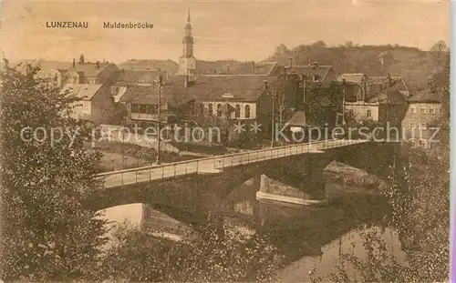 AK / Ansichtskarte Lunzenau Muldenbruecke Lunzenau