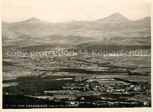 AK / Ansichtskarte Erzgebirge_Region Panorama Blick vom Erzgebirge ins Mittelgebirge Erzgebirge Region