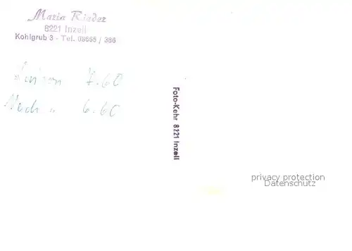 AK / Ansichtskarte Inzell Ferienwohnung Rieder Inzell