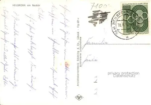 AK / Ansichtskarte Heilbronn_Neckar Fliegeraufnahme Heilbronn Neckar