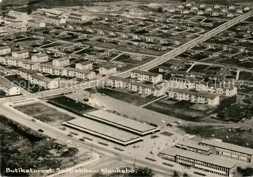 AK / Ansichtskarte Munkebo Fliegeraufnahme Butikstorvet Solbakken Munkebo