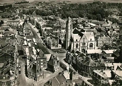 AK / Ansichtskarte Peronne_Somme Fliegeraufnahme Grande Place Peronne Somme