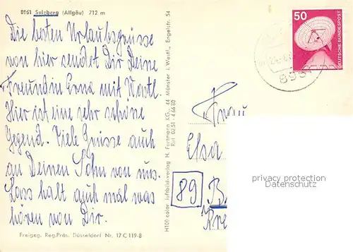 AK / Ansichtskarte Sulzberg_Allgaeu Fliegeraufnahme Sulzberg Allgaeu