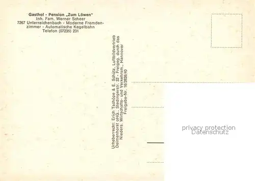 AK / Ansichtskarte Unterreichenbach_Calw Fliegeraufnahme Unterreichenbach Calw