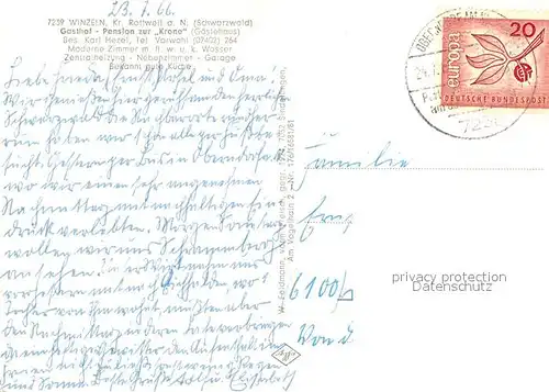 AK / Ansichtskarte Winzeln_Fluorn Rathaus Gasthof Gaestehaus zur Krone Winzeln Fluorn