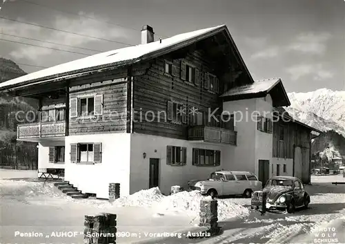 AK / Ansichtskarte Schruns_Vorarlberg Pension Auhof Winter Schruns Vorarlberg