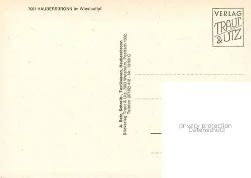 AK / Ansichtskarte Haubersbronn Kirche Stadtansichten Haubersbronn