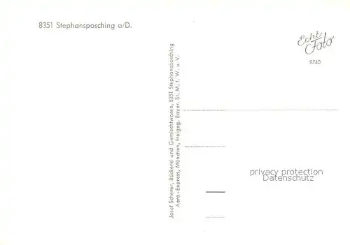 AK / Ansichtskarte Stephansposching Fliegeraufnahme Stephansposching