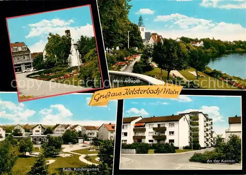 AK / Ansichtskarte Kelsterbach Mainanlagen Katholischer Kindergarten Kantstrasse Kelsterbach