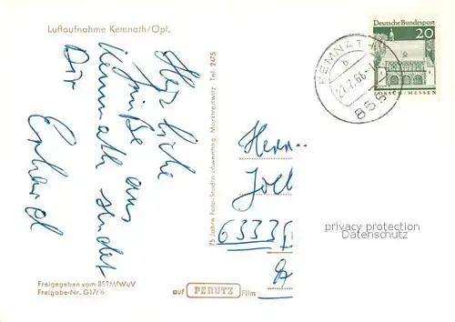 AK / Ansichtskarte Kemnath_Neumarkt Fliegeraufnahme Kemnath Neumarkt