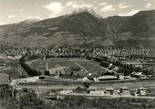 AK / Ansichtskarte Merano_Suedtirol Fliegeraufnahme Reitplatz Merano Suedtirol