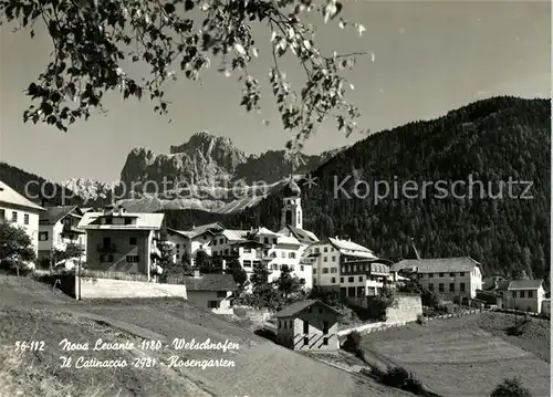 AK / Ansichtskarte Welschnofen_Suedtirol Panorama Rosengarten Kirche Welschnofen Suedtirol