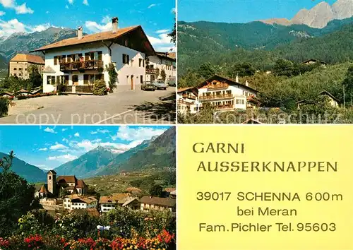 AK / Ansichtskarte Schenna_Meran Garni Ausserknappen Panorama Schenna Meran