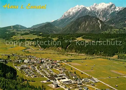 AK / Ansichtskarte Haus_Ennstal Fliegeraufnahme mit Dachstein Tauern Region Haus_Ennstal