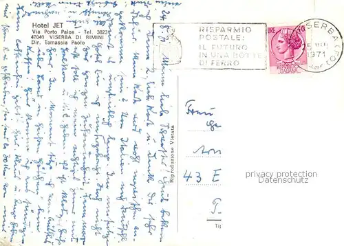 AK / Ansichtskarte Viserba Hotel Jet Viserba