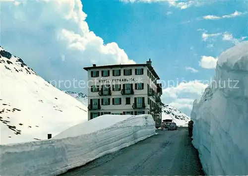 AK / Ansichtskarte Furkapasshoehe mit Hotel Furkablick Furkapasshoehe