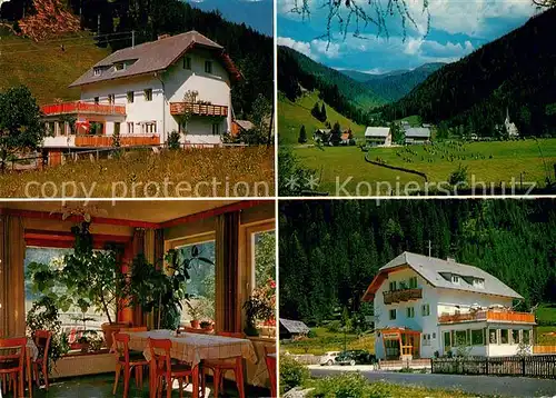 AK / Ansichtskarte Innerkrems_Krems_Kaernten Gasthof Pension Zum Bergmann Gaststube Panorama Innerkrems_Krems_Kaernten