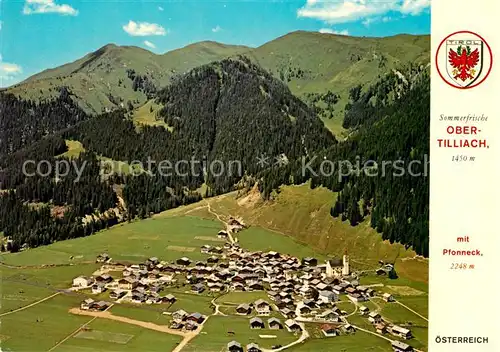 AK / Ansichtskarte Obertilliach Fliegeraufnahme mit Lienzer Dolomien und Karnische Alpen Obertilliach