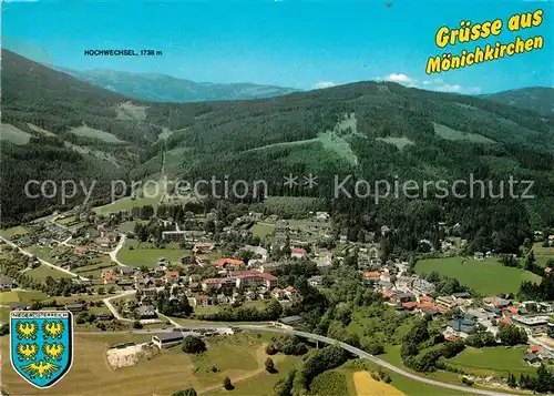 AK / Ansichtskarte Moenichkirchen Fliegeraufnahme mit Hochwechsel Moenichkirchen