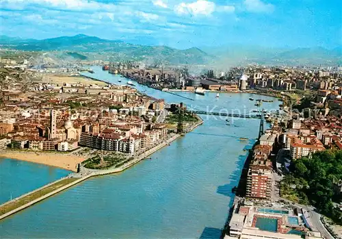 AK / Ansichtskarte Bilbao Vista Panoramica aerea Puente Vizcaya Bilbao