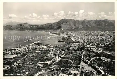 AK / Ansichtskarte Palermo_Sicilia Fliegeraufnahme Palermo_Sicilia