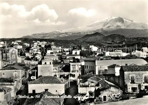 AK / Ansichtskarte Nicolosi Panorama Sullo sfondo di Etna Nicolosi