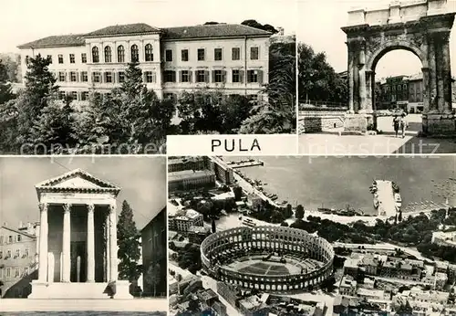 AK / Ansichtskarte Pula_Kroatien Teilansichten Sehenswuerdigkeiten 