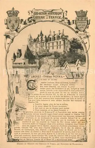 AK / Ansichtskarte Loches_Indre_et_Loire Chateau Royal  Loches_Indre_et_Loire