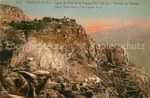 AK / Ansichtskarte Gourdon_Alpes Maritimes Chemin du Paradis Gourdon Alpes Maritimes